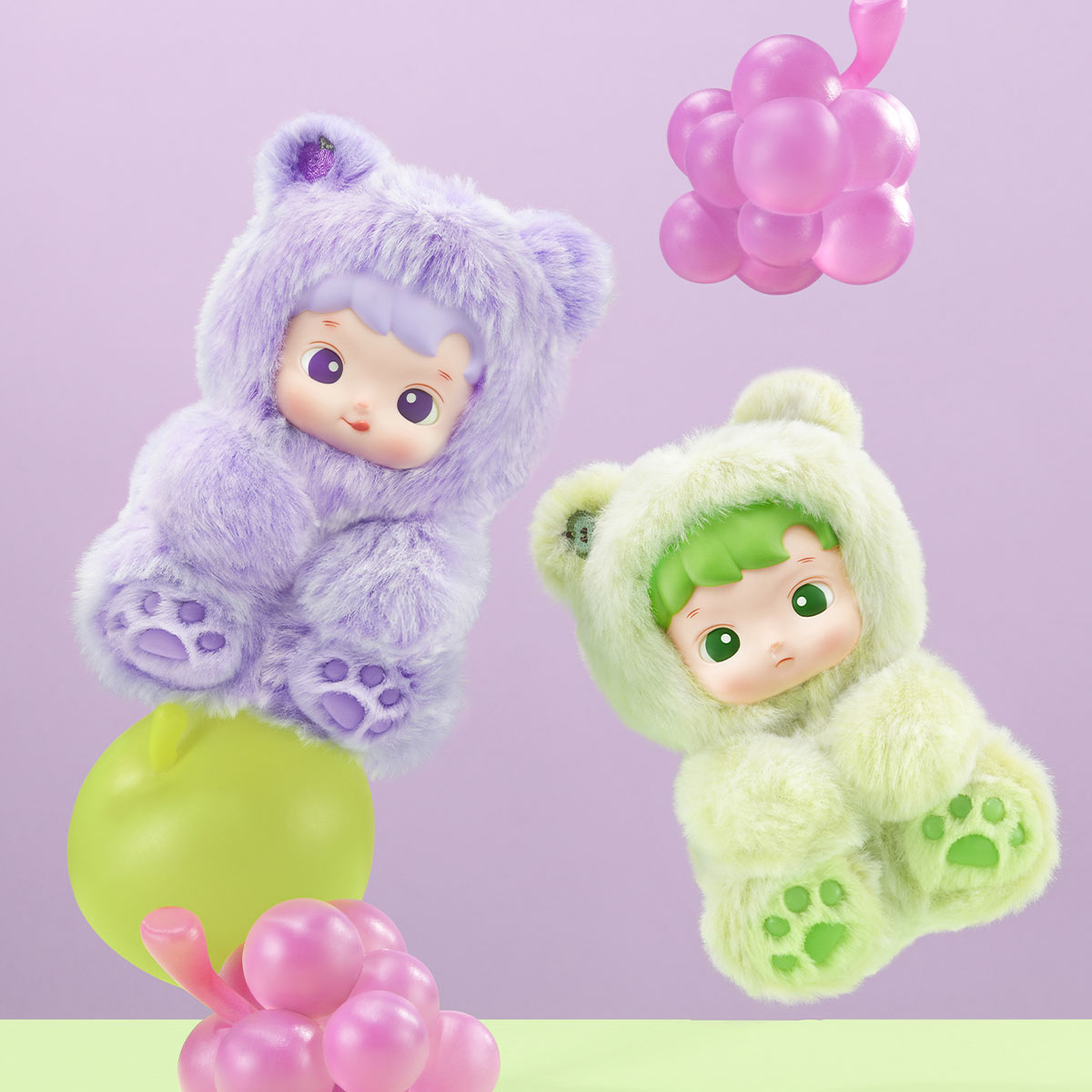 HACIPUPU Gummy Bear Series-Vinyl Plush Pendant Blind Box (Styles Vary)