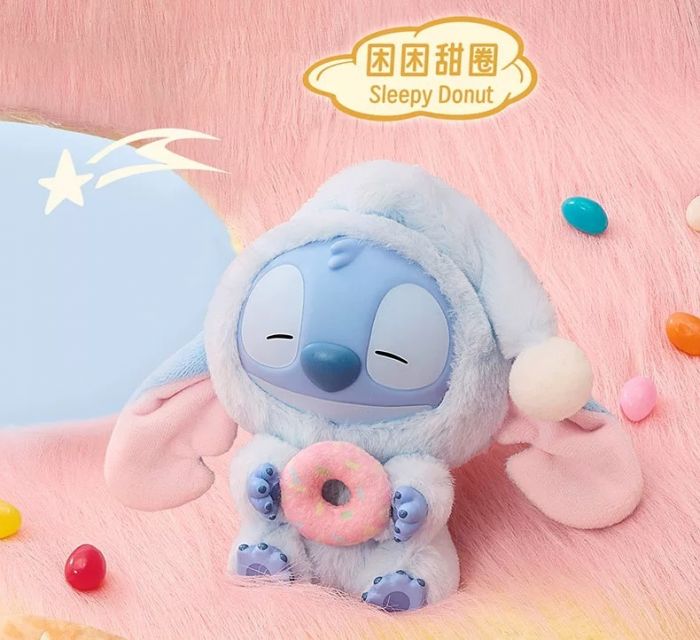 Disney Stitch Eat Something Before Sleep Plush Keychain Blind Box (Styles Vary)