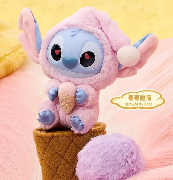 Disney Stitch Eat Something Before Sleep Plush Keychain Blind Box (Styles Vary)